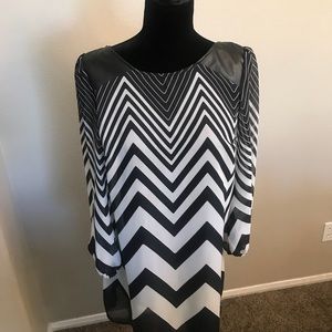 Black and white patter dress